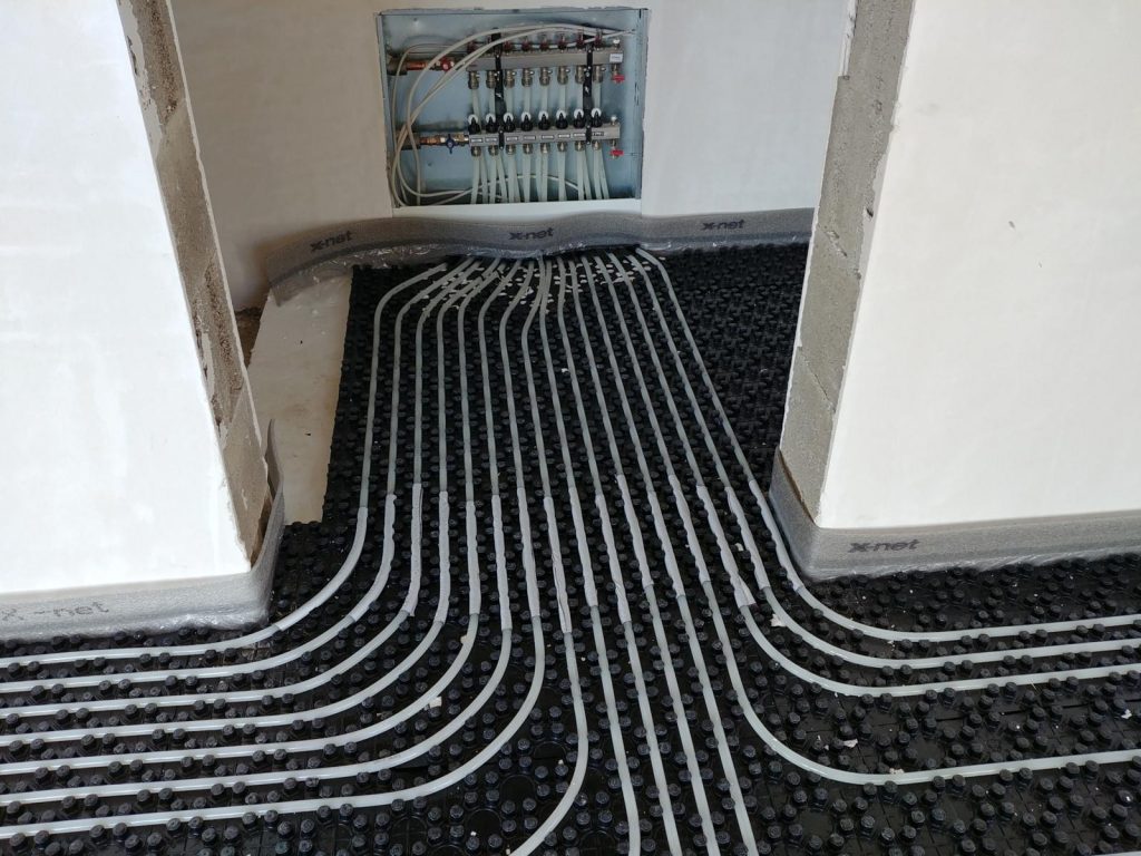 Fußbodenheizung im Treppenbereich